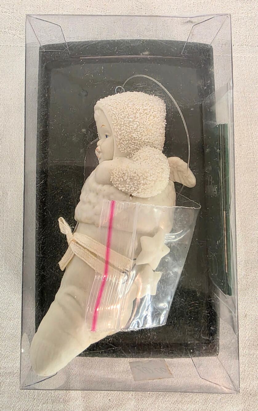 Vintage Dept. 56 Snowbabies "Snowbaby in My Stocking" Ornament NOS NIB Holiday